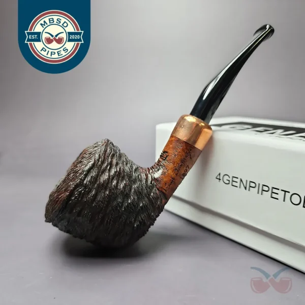 4th Generation (by Ascorti) Forza Grappa 1897 Rusticated Dublin Estate Briar Pipe, Unsmoked