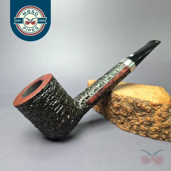 Alberto Bonfiglioli 1991 XL Rusticated Canadian w/Silver Estate Briar Pipe, Italian Estates