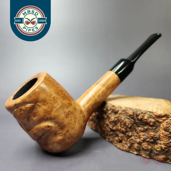 Pat Vottis Large Eagle Carved Billiard Estate Briar Pipe, American Estates