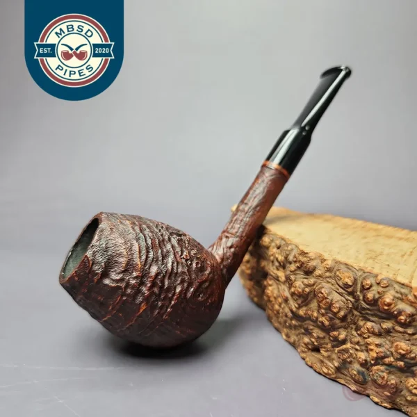 Proxima by Piero Vitale, Contrast Sandblasted Egg Briar Pipe, New