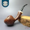 RD Pipes by Ron Powell Sandblasted Acorn w/ Ivorite Briar Pipe, New