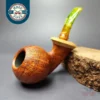 Mina Pipes Sandblasted Danish Apple w/ Olivewood Estate Briar Pipe, Unsmoked
