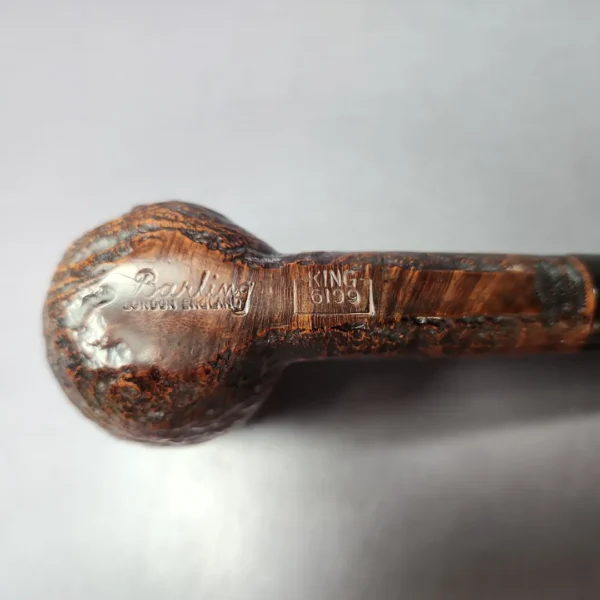 Barling King 6199 Sandblasted Billiard Estate Briar Pipe, English Estates - Image 2