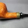 Mina Pipes Smooth Apple w/ Brass Estate Briar Pipe, Unsmoked - Image 2