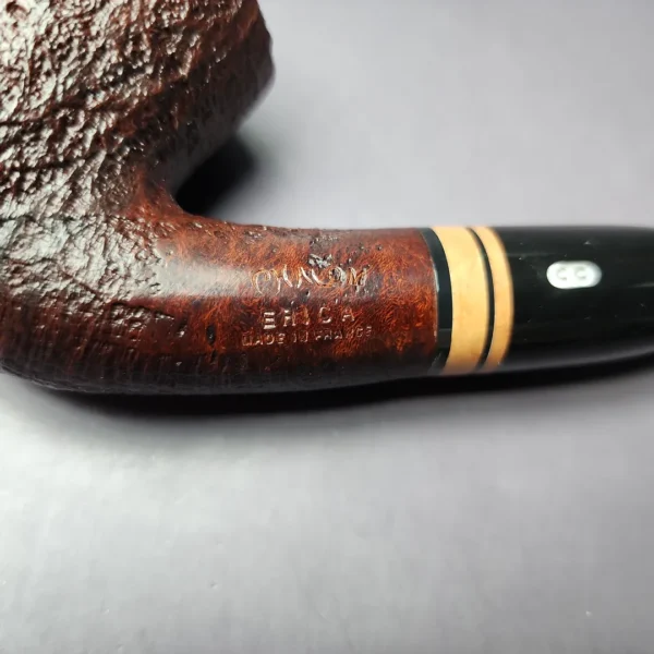 Chacom Erica 1205 Sandblasted Bent Billiard Estate Briar Pipe, Unsmoked - Image 2
