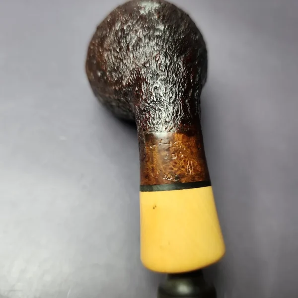 HS Studio Sandblasted Egg w/Boxwood Estate Briar Pipe, Unsmoked - Image 2