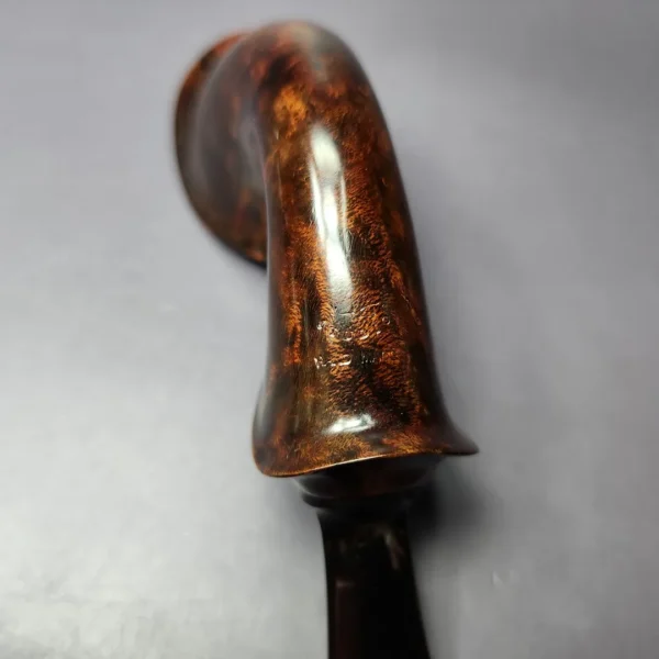 HS Studio Smooth Reverse Calabash Horn Estate Briar Pipe, Unsmoked - Image 2