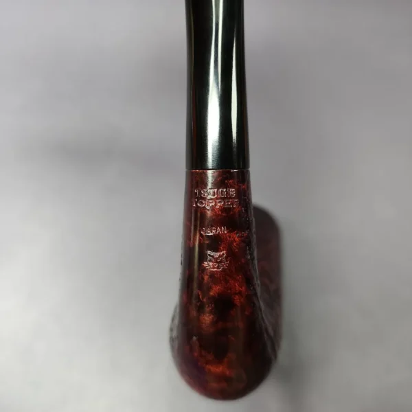 Tsuge Topper Sandblasted "Chimney" Stack Estate Briar Pipe, Japanese Estates - Image 2