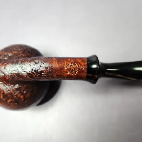 Mina Pipes Sandblasted Squat Tomato Estate Briar Pipe, Unsmoked - Image 2