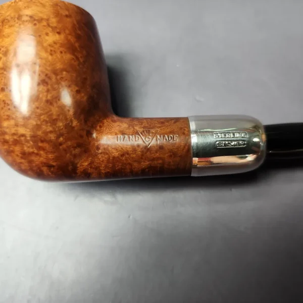 WDC Sterling Hand Made Army Mount Billiard Estate Briar Pipe, American Estates - Image 2