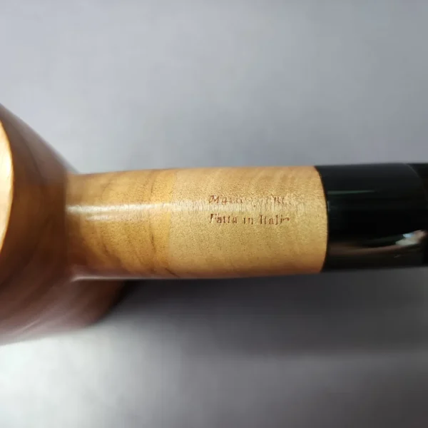 Mario Grandi XL Smooth Poker Estate Olive Wood Pipe, Italian Estates - Image 2