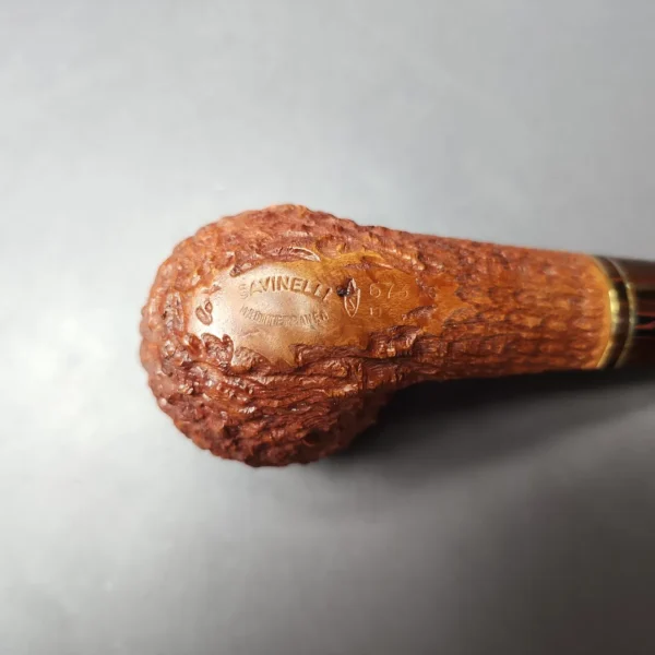 Savinelli Mediterranea 673 KS Rusticated Bulldog Estate Briar Pipe, Italian Estates - Image 2