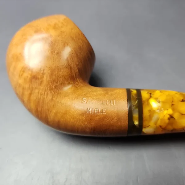 Savinelli Miele 642 Smooth Bent Apple Estate Briar Pipe, Italian Estates, 6mm - Image 2