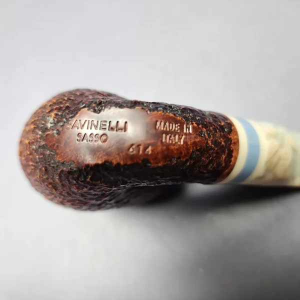 Savinelli Sasso 614 Rusticated Oom Paul Briar Pipe, New, 6mm - Image 2