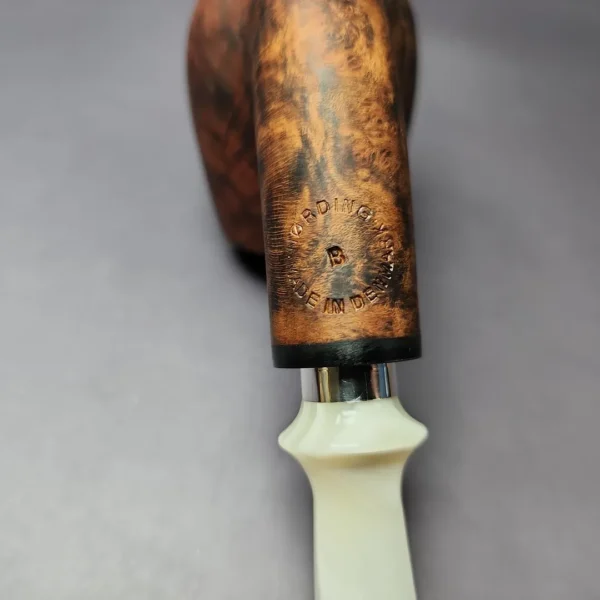 Nording Giant B XL Smooth Bent Billiard w/ Silver Estate Briar Pipe, Unsmoked - Image 6