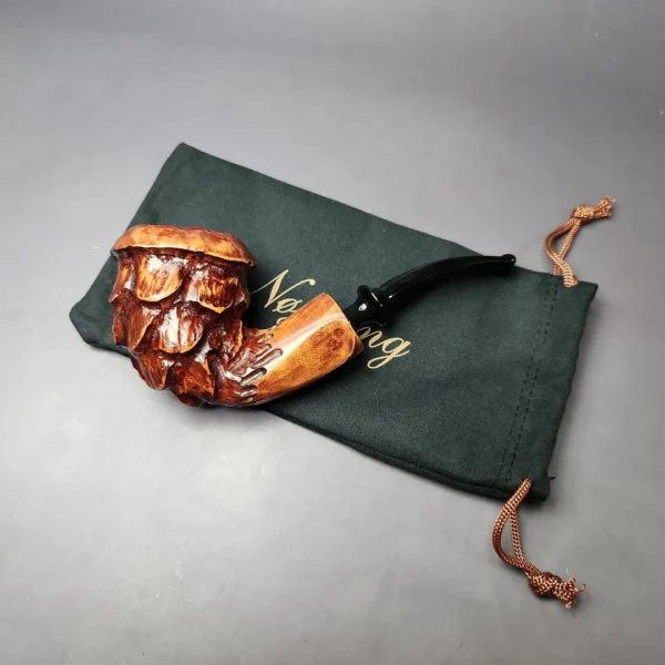 Nording Point Clear C Rusticated Freehand Estate Briar Pipe, Unsmoked - Image 2