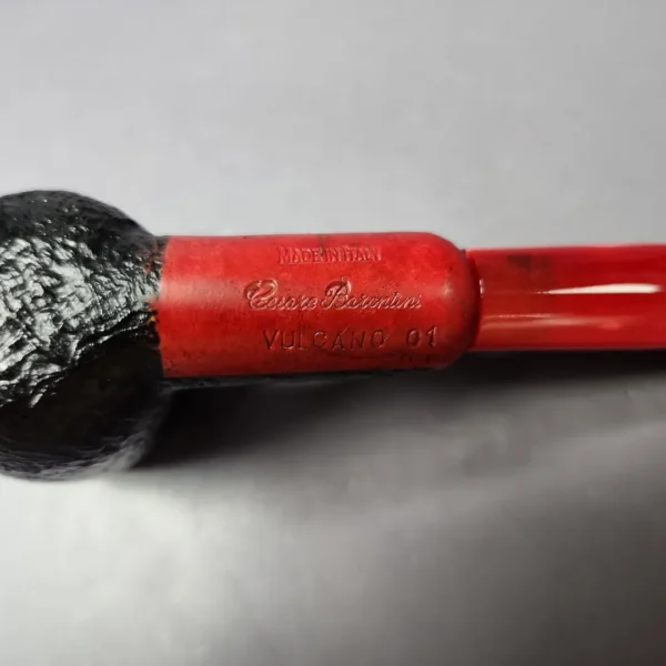 Cesare Barontini Vulcano 01 Sandblasted Billiard Estate Briar Pipe, Unsmoked, 9mm - Image 2