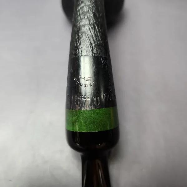 HS Studio Sandblasted Long Shank Acorn w/ Ebonite Estate Briar Pipe, Unsmoked - Image 2