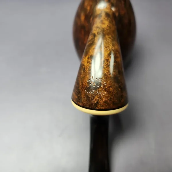 HS Studio Smooth Reverse Calabash Fig w/ Boxwood Estate Briar Pipe, Unsmoked - Image 2
