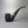 Ferndown Bark 3 Star Partially Rusticated Oom Paul w/ Silver Estate Briar Pipe, English Estates - Image 2