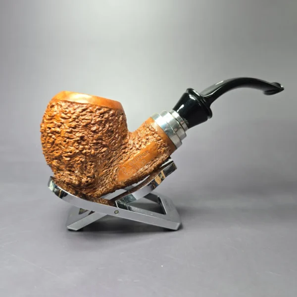 Rinaldo Skipper YYYY (3) Rusticated Acorn w/ Silver Estate Briar Pipe, Italian Estates - Image 2