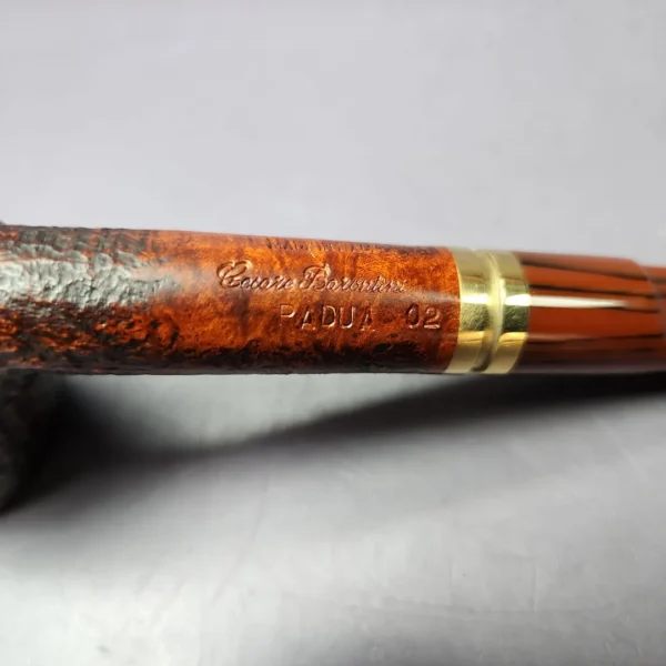 Caesare Barontini Padua 02 Sandblasted Lovat Estate Briar Pipe, Unsmoked, 9mm - Image 2