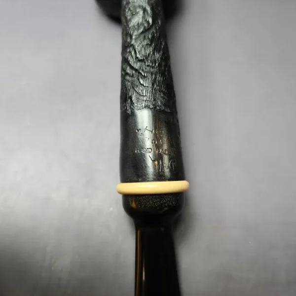 HS Studio Sandblasted Long Shank Acorn w/ Boxwood Estate Briar Pipe, Unsmoked - Image 2