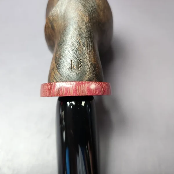 Peter Toth Contrast Sandblasted Freehand w/ Purpleheart Briar Pipe, New - Image 2