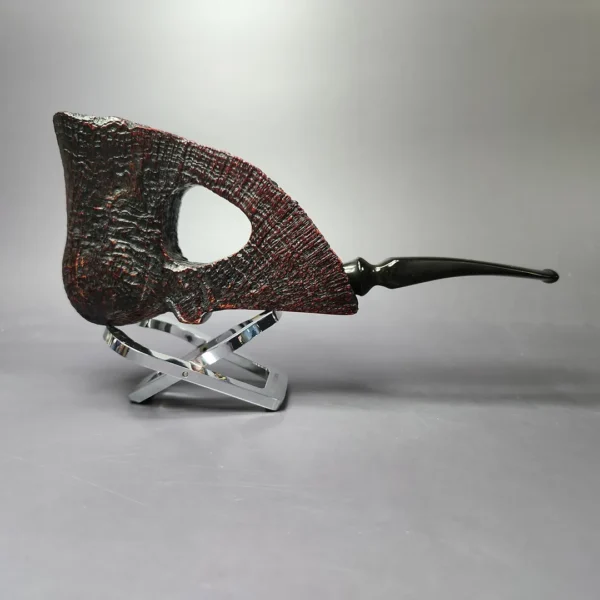 Burl King Sandblasted Magnum Freehand Estate Briar Pipe, Other Estates - Image 3