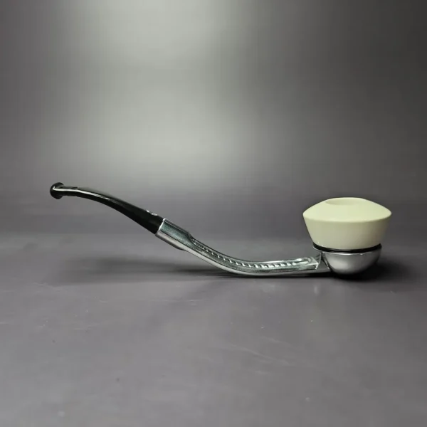 Falcon Standard Multipurpose w/ MBSD Meerschaum Dublin Block Meerschaum Bowl Pipe, New - Image 3