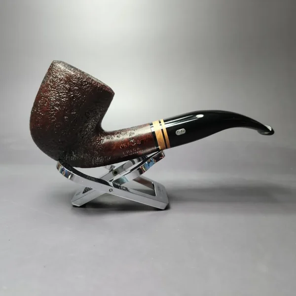 Chacom Erica 1205 Sandblasted Bent Billiard Estate Briar Pipe, Unsmoked - Image 3