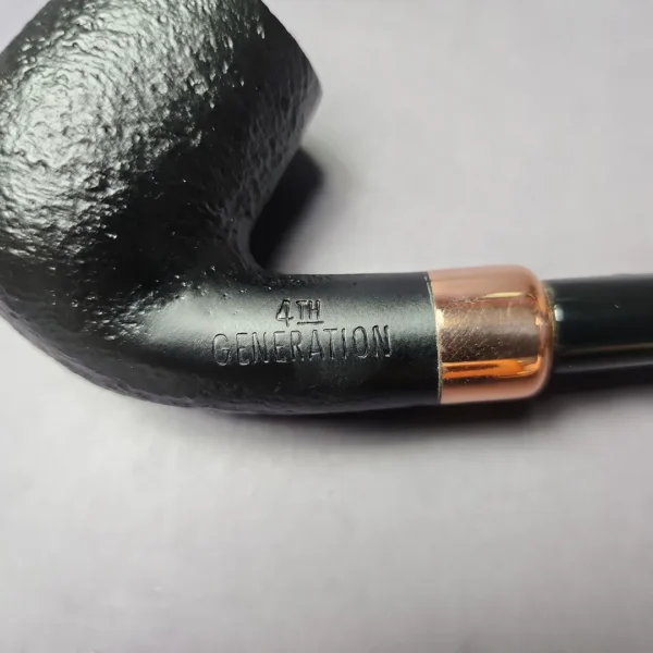 4th Generation Klassisk 401 Sandblasted Bent Billiard Estate Briar Pipe, Unsmoked - Image 3