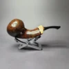 HS Studio Smooth Asymmetrical Blowfish w/ Boxwood Estate Briar Pipe, Unsmoked - Image 3