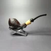 HS Studio Sandblasted Egg w/Boxwood Estate Briar Pipe, Unsmoked - Image 3