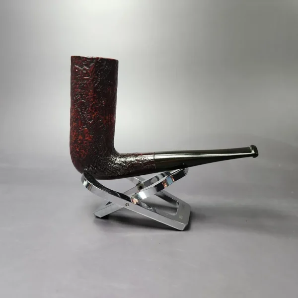 Tsuge Topper Sandblasted "Chimney" Stack Estate Briar Pipe, Japanese Estates - Image 3