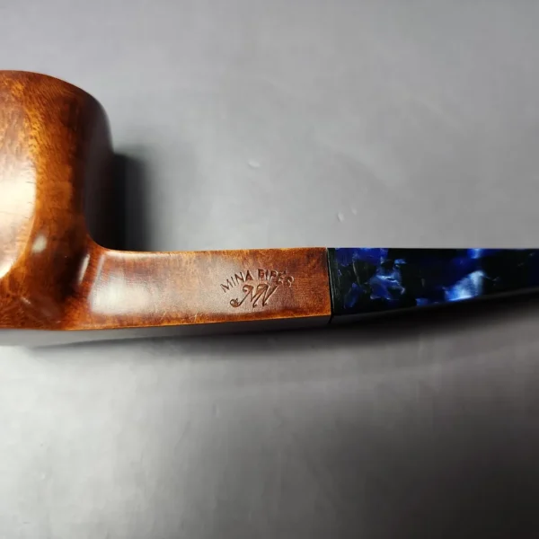 Mina Pipes Smooth Panel Billiard Estate Briar Pipe, Unsmoked - Image 3