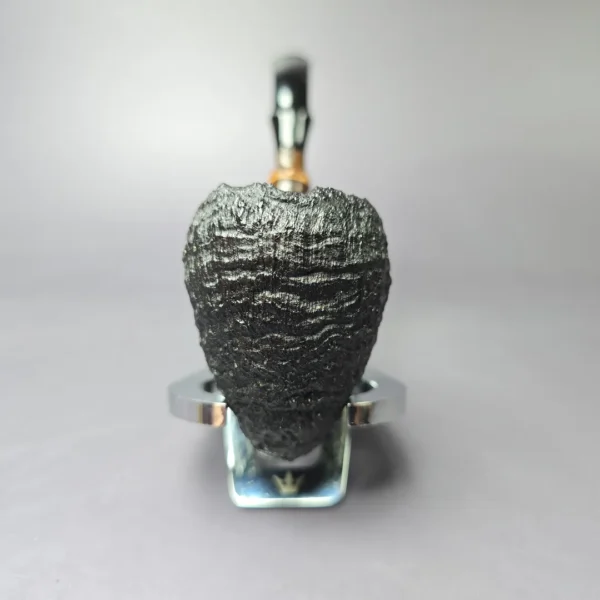 Chris Asteriou 2018 Sandblasted Peewit w/ Bamboo Estate Briar Pipe, Unsmoked - Image 3