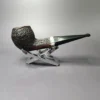 Elwood (by Ferndown) Bark Bulldog w/Silver Estate Briar Pipe, English Estates - Image 3