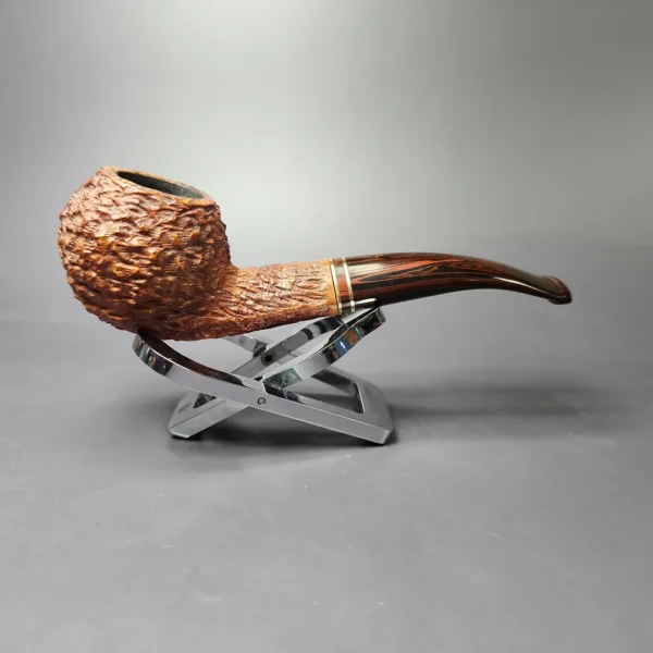 Savinelli Mediterranea 673 KS Rusticated Bulldog Estate Briar Pipe, Italian Estates - Image 3