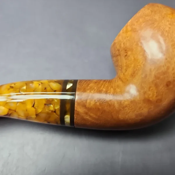 Savinelli Miele 642 Smooth Bent Apple Estate Briar Pipe, Italian Estates, 6mm - Image 3