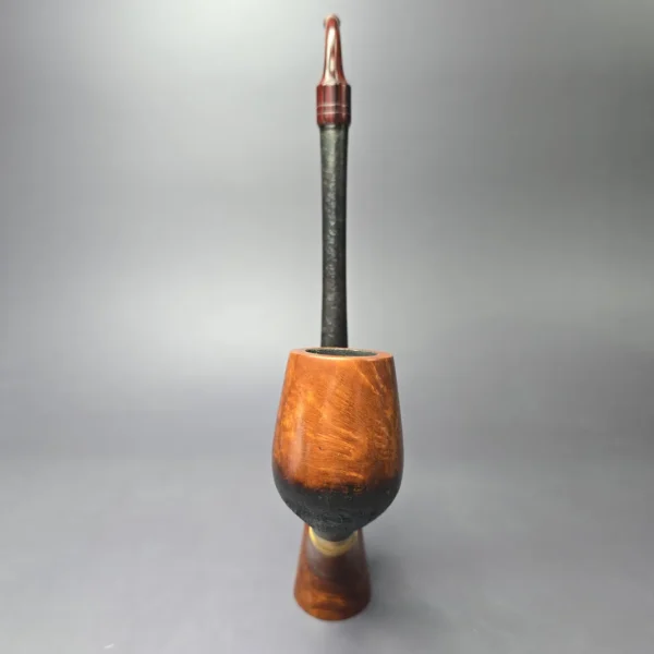 Moonlight Pipes "Neo-Tyrolean" Cavalier w/Brass Handmade Briar Pipe, New - Image 3