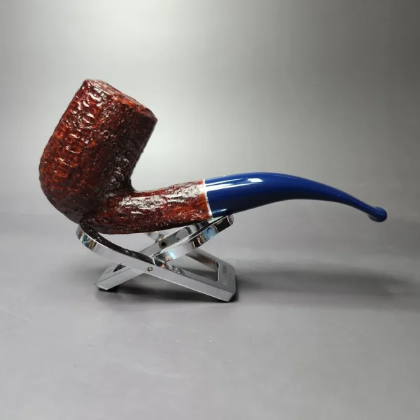 Savinelli Unica U61 Rusticated Bent Billiard Briar Pipe, 6mm, New - Image 3