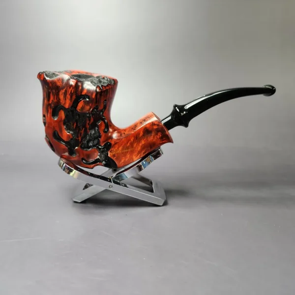 Nording Partially Rusticated Freehand Estate Briar Pipe, Unsmoked - Image 3