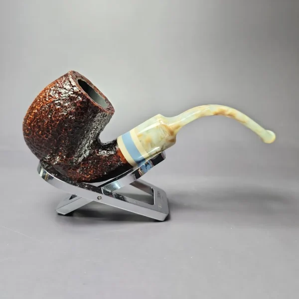 Savinelli Sasso 614 Rusticated Oom Paul Briar Pipe, New, 6mm - Image 3