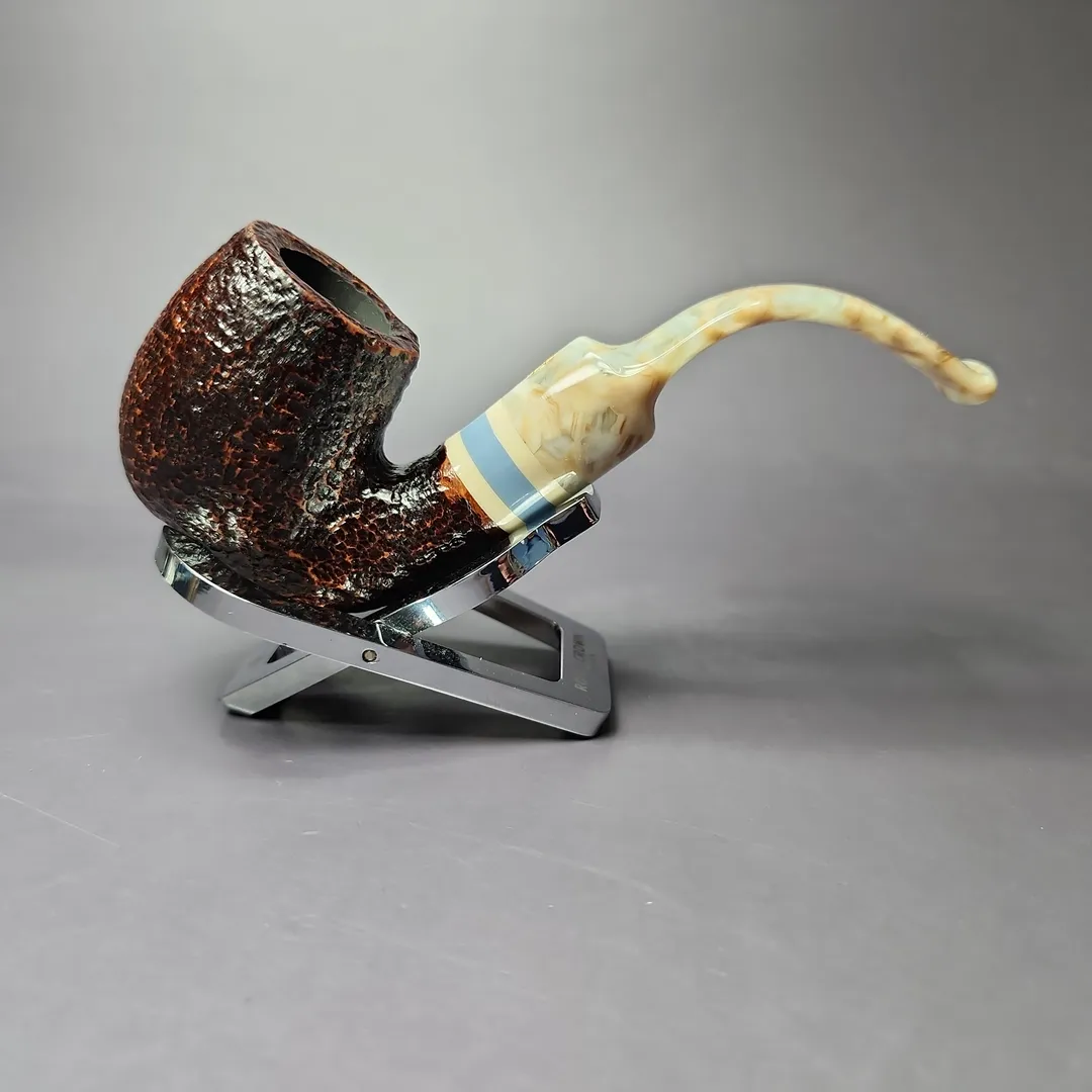 Savinelli Sasso 614 Rusticated Oom Paul Briar Pipe, New, 6mm - Image 3