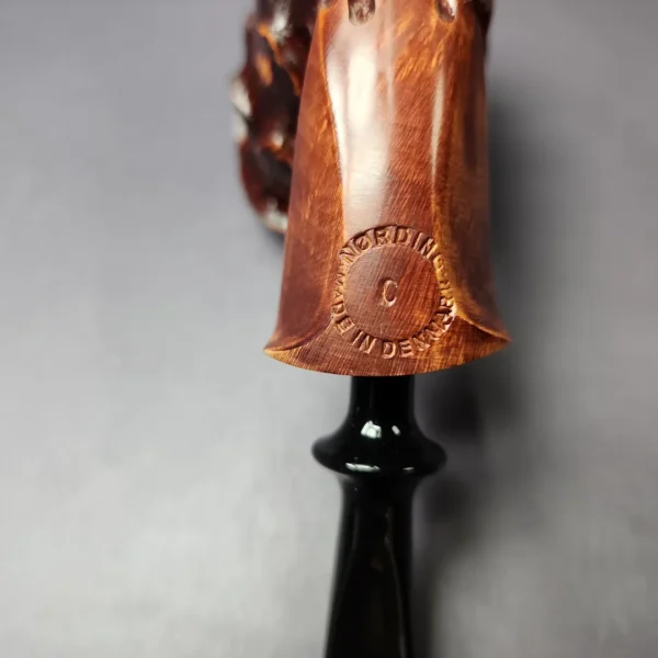 Nording Point Clear C Rusticated Freehand Estate Briar Pipe, Unsmoked - Image 3