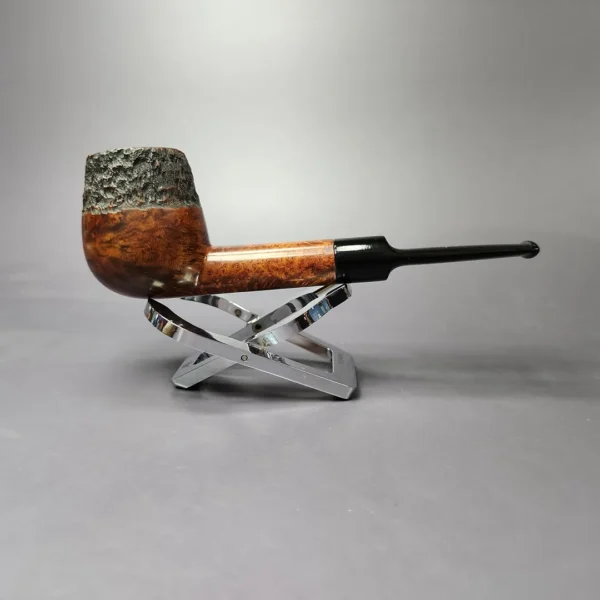 WO Larsen Partially Rusticated Brandy Estate Briar Pipe, Danish Estates - Image 3