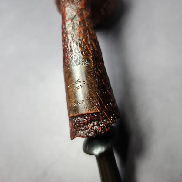 HS Studio Sandblasted Long Shank Acorn w/ Plateaux Estate Briar Pipe, Unsmoked - Image 3