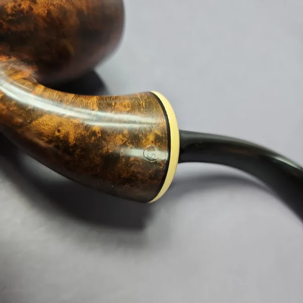 HS Studio Smooth Reverse Calabash Fig w/ Boxwood Estate Briar Pipe, Unsmoked - Image 3