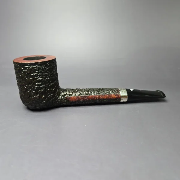 Alberto Bonfiglioli 1991 XL Rusticated Canadian w/Silver Estate Briar Pipe, Italian Estates - Image 3